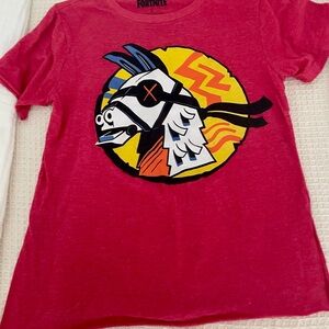 Fortnite llama Vibrant Red Short‎ Sleeve Tee kids